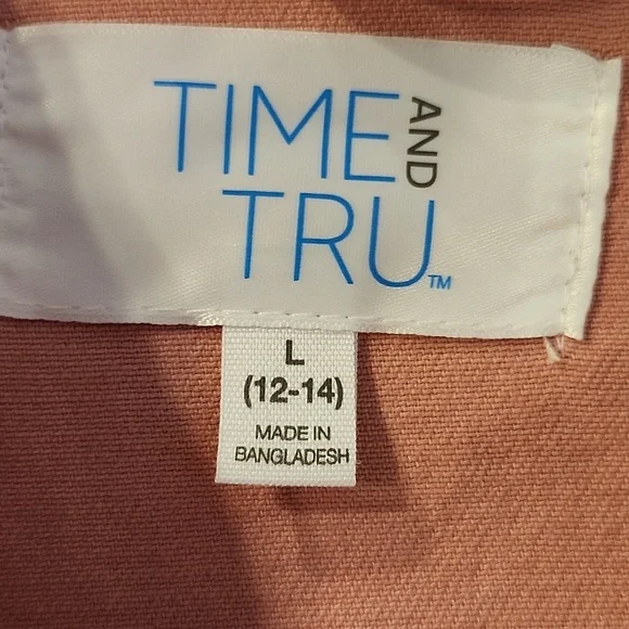 Time and Tru Women's Denim Cotton Jacket Size L 12/14 NWOT never worn - Picture 4 of 13